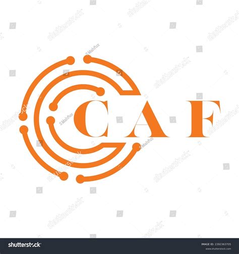 Caf Letter Design Caf Letter Technology Logo Royalty Free Stock