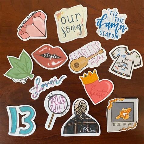 Assorted Taylor Swift Stickers Etsy Etsy B Pictures Tumbler Decal