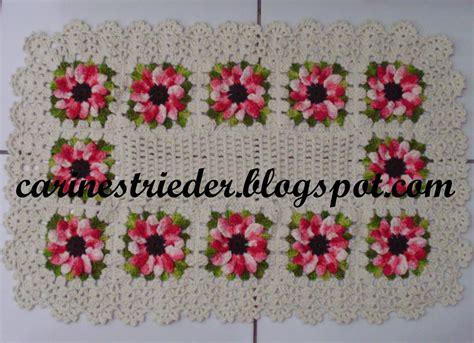 Carine Strieder Crochet Designer Jogo De Banheiro Flores