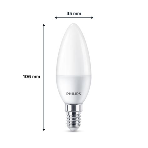 Philips Led Candle E14 4 9w 470lm 2700k Matt X6 Uk