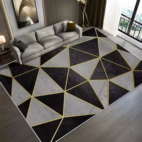 Light Luxury carpets for living room Simple Geometry Decor Carpet Modern Home Bedroom Rug Sofa ...