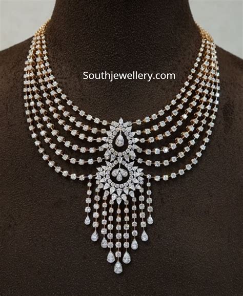 Layered diamond necklace by Ananth Diamonds - Indian Jewellery Designs