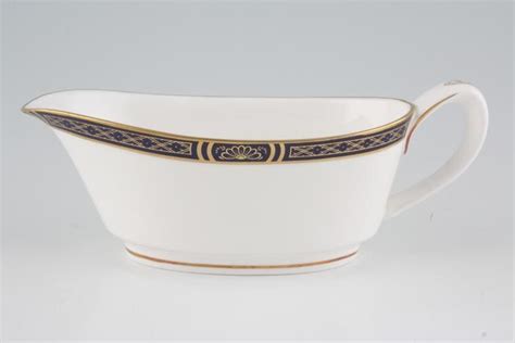 Royal Worcester Mountbatten Cobalt Blue Gold Edge Sauce Boat We Ll