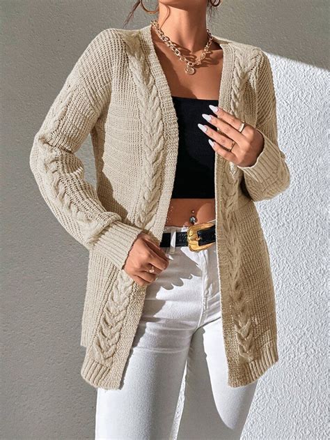 Shein Frenchy Cardigan Espanador Malha De Cabo Ombro Ca Do