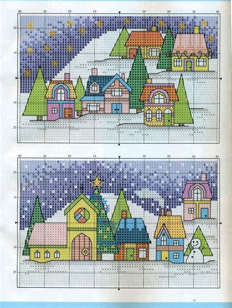 Cross Stitch World Christmas Houses Sticken Kreuzstich Kreuzstich