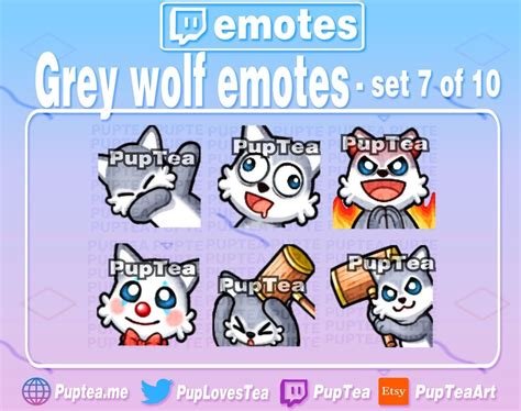 6 Grey Wolf Emotes For You To Use As Twitch Or Discord Emotes Perfect