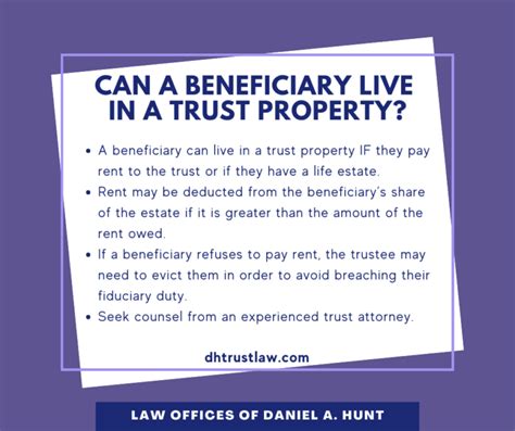 Can a Beneficiary Live in a Trust Property? • Law Offices of Daniel Hunt