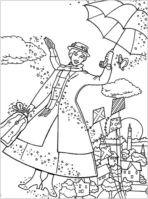 Mary Poppins Coloring Page Sexiezpix Web Porn