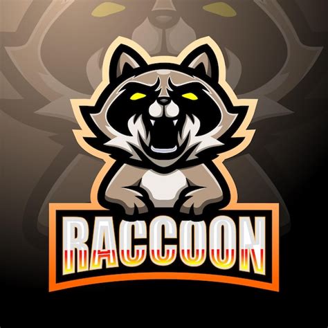 Premium Vector Raccoon Mascot Esport Logo Design