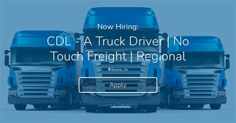 Cdl A Truck Driver No Touch Freight Regional At Lumy Logistics