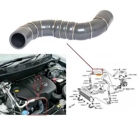 Intercooler Boost Pipe Turbo Hose Right For Nissan Qashqai Dci