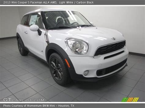 Light White 2013 Mini Cooper S Paceman All4 Awd Carbon Black