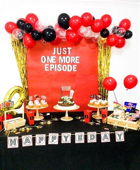 Netflix Birthday Party Movie Night Birthday Party Birthday Party For