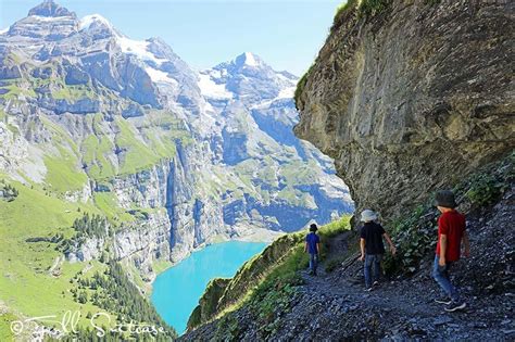 Hiking At Oeschinen Lake With Kids Switzerlands Hidden Gem