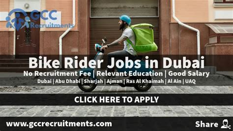 Bike Rider Jobs In Dubai With Good Salary Urgent Gccrecruitments