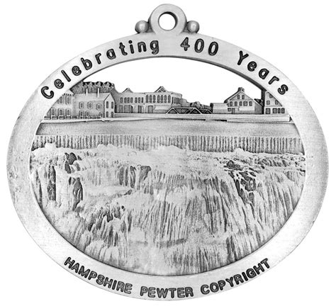 Cocheco Falls Dover NH Hampshire Pewter Custom Ornament