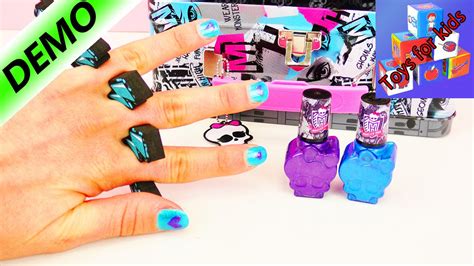 Monster High Nails Monster High Nail Polish Cool Nail Art YouTube