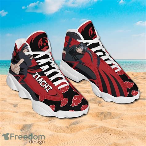 Naruto Akatsuki Uchiha Itachi Air Jordan 13 Sneakers Anime Shoes T