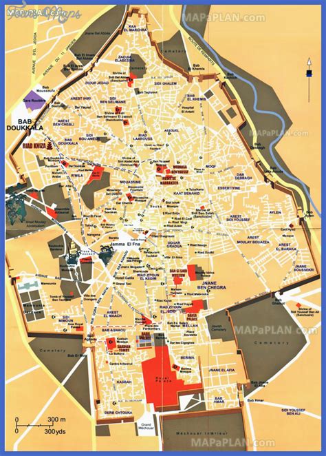 Morocco Map Tourist Attractions - ToursMaps.com