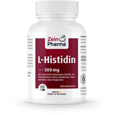 L Histidin 500 Mg Kapsule 60 Kaps ZeinPharma VitalAbo Online Shop