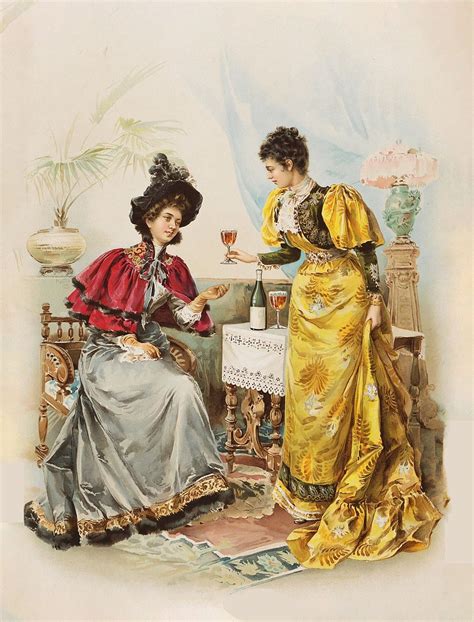 Women Drinking Wine Women Wine Drinking Victorian Art Victorian