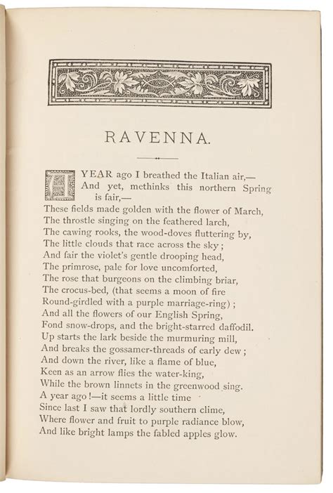 Ravenna Newdigate Prize Poem Recited In The Theatre Oxford June