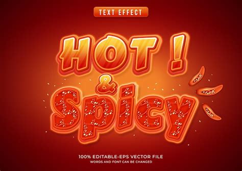 Premium Vector Text Effect With A Hot And Chili Theme