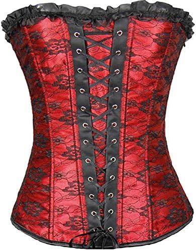 Women S Korsagen Vintage Satin Bowknot Waist Training Corset Lace Boned