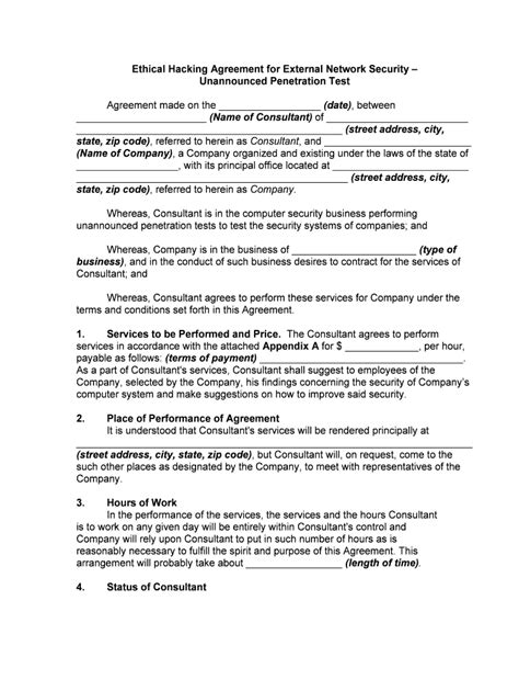 Ethical Hacking Agreement Complete With Ease AirSlate SignNow