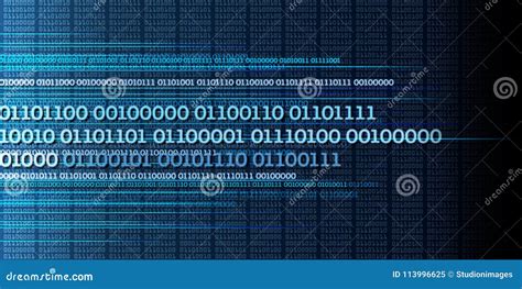 Binary Data Stream Binary Numbers Big Data Information Dynamic