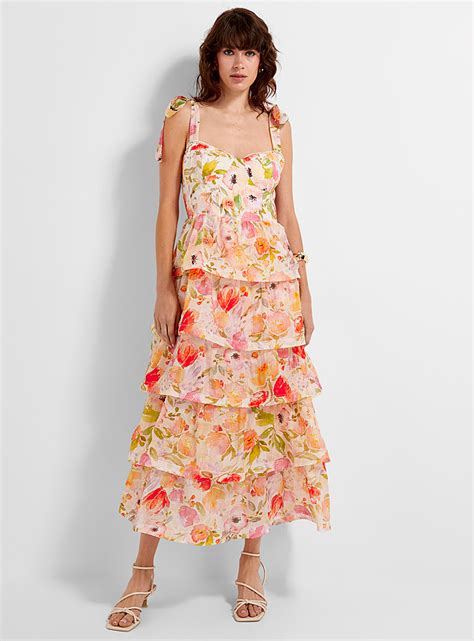 Tie Shoulders Tiered Maxi Dress Astr The Label Sundress Simons