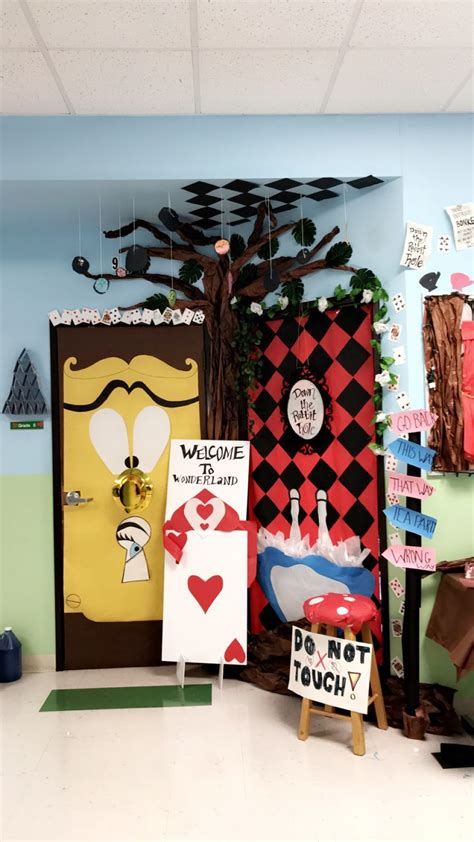 Alice In Wonderland Classroom Door Decor Alice In Wonderland