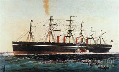 Ship Great Eastern 1858 By Granger