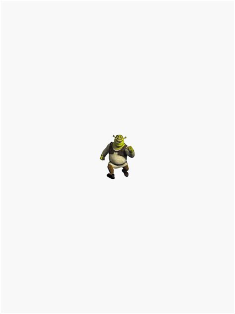 "running shrek meme" Sticker for Sale by Highcaution | Redbubble