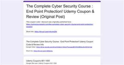 The Complete Cyber Security Course End Point Protection Udemy Coupon