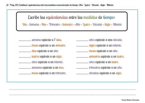 Unidades De Tiempo Educaci N Primaria