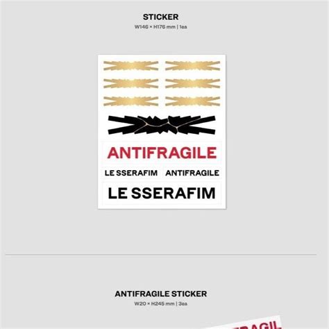 Wts Lfb Le Sserafim Lesserafim Antifragile Standard Photobook Album