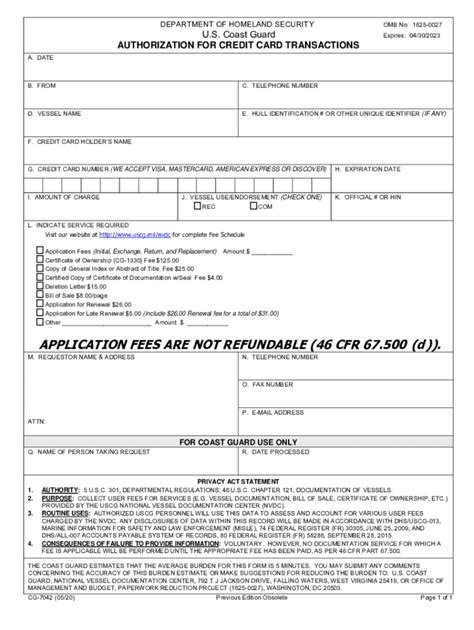 Fillable Uscg 6025 Form Word Format Printable Forms Free Online