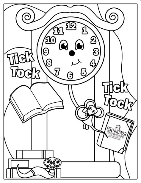 Tick Tock Song Coloring Page Eisenhower Public Library