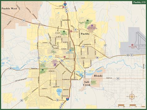 Pueblo Metro Map | Digital Vector | Creative Force