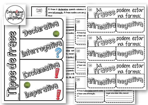 Coisas Que Gosto De Partilhar Tipos E Formas De Frase