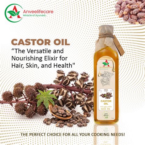 Castor Cold Pressed Oil Anveelifecare Miracle Of Ayurveda