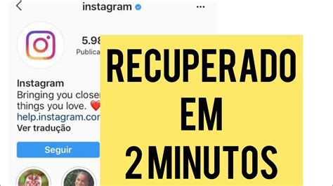 Como Recuperar Conta Do Instagram Sem Ter Email E Senha Youtube