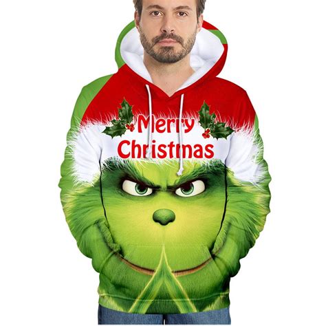 Men Funny Grinch Christmas Sweater Merry Christmas Funny Grinch Pattern