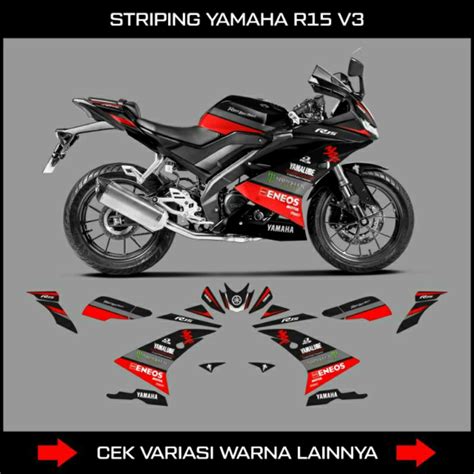 Jual Stiker Striping Yamaha Yzf R V Decal Stiker Semifull Body