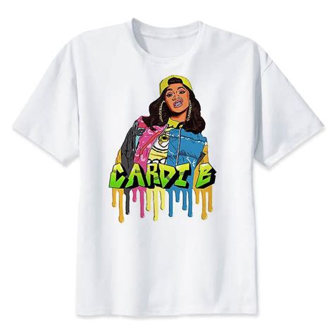 Cardi B T Shirt Bask L Hayvan T Shirt Kad N Erkek Komik Giyim Harajuku