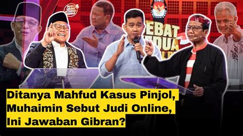 Debat Cawapres Mahfud Tanyakan Pinjol Illegal Muhaimin Sebut Judi