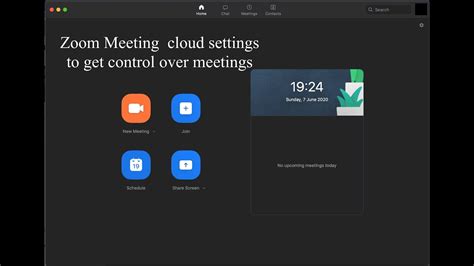 Zoom Meeting Cloud Settings To Get Control Over Meetings Youtube