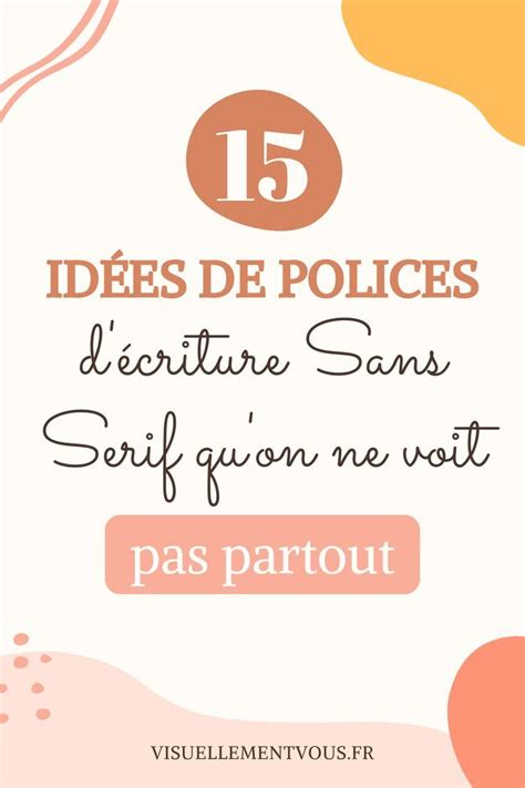 Id Es De Polices D Criture Sans Serif Vraiment Originales Police