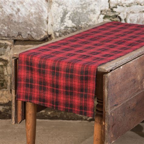 2017 Ragon House Home Collection Plaid Table Runner Red And Black